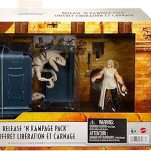Jurassic World Dominion Release ‘N Jurassic World Cage and Fury Dinosaur Set.